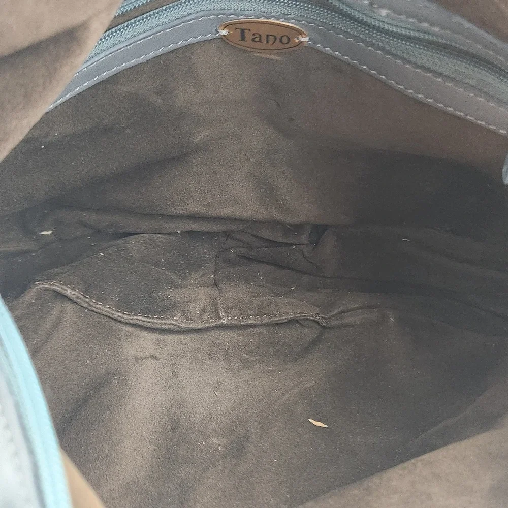 Tano Gray Leather Hobo Bag with Tie Strap – Slouchy Shoulder‎ Purse Zip Pocket
